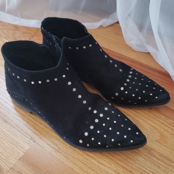 Free People Chic Aquarian Suede Studded Ankle Boot - Picture 3 of 4